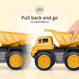 funablo Construction Vehicle Set of 4 Toy Trucks Excavator Dump Trucks Cement Mixer Tank image 4