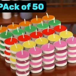 pleasing forest AN_(A_532)_Tealight::Number_Maroon_Pack Of -50 Candle image 4