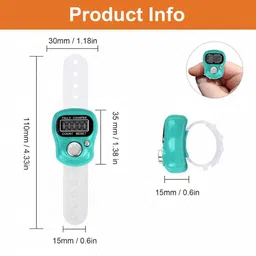 apna discount mart Digital Finger Tally Counter with LED Light | 5-Digit Portable Finger Ring Digital Tally Counter image 2