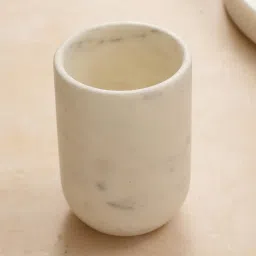 nikkispride White Marble Toothbrush Holder with Sleek Design image 5