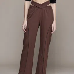 roadster Women Solid Brown Track Pants-picture-14
