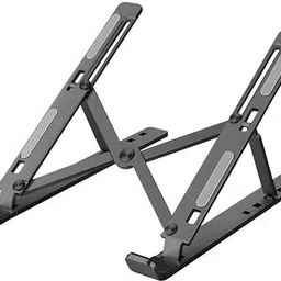 DAILYNEEDSENTERPRISES ALUMINIUM LAPTOP STAND ALUMINUM LAPTOP STAND Aluminium Floor and Desk Stand Laptop Stand with Adjustable Height Compatible with 40 - 44cm Laptops image 3