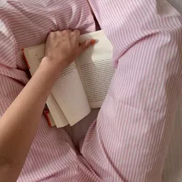 hsinternatioal Pink Striped Pyjama with Elastic Waistband – Comfortable & Relaxed Women Pyjama image 2