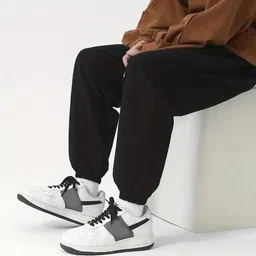 dockstreet Men Solid Black Track Pants image 4