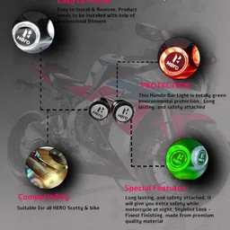 grandbiker Side LED Indicator Light for Hero Universal For Bike image 4
