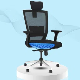 the sleep company Stylux SmartGRID Ergonomic Chair In Black Colour image 1