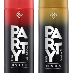 Party Wear Hyper & Monk Deodorant | Set of 2 |200 ml Each | Long Lasting Body Spray - For Men-image-2