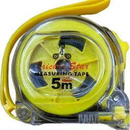 toolsroom Measuring Tape 5mtr Yellow Transparent Measurement Tape image 3