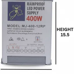 SG Flash Rainproof 12V 400W (33.3 Amp) DC Power Supply for 12 Volt Suitable Electronics 400 Watts Server PSU with 0 SATA Cables image 2