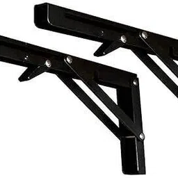 rh mall Shelf_Brackets_69 12, Folding Shelf Bracket 12 Inch, 2 Pcs, Max Load 200KG(Black) Shelf Bracket-picture-25
