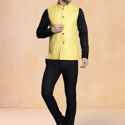 jompers Men Woven Design Nehru Jacket image 4