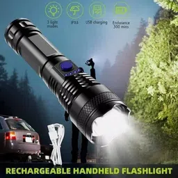 tansha 2000LM Super Bright LED Tactical Flashlight USB Rechargeable Zoomable Torch Lamp Torch-picture-17