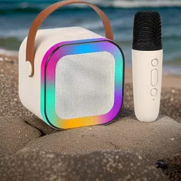 psw G64_K12Wireless karaoke mic speaker with Bluetooth compatibility and RGB lights 10 W Bluetooth Home Audio Speaker-picture-16