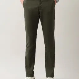 arrow sport Men Slim Fit Green Polyester Trousers-picture-14