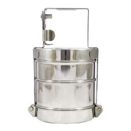 Premium Silver Colour Steel Lunch Box By Sonanshi-picture-5