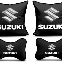 meefactory Black Polyester Car Pillow Cushion for Maruti Suzuki-picture-14