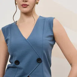 athena Solid Women Waistcoat-picture-10
