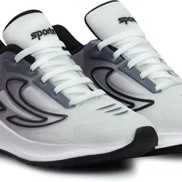 crown Men's Trendy Lightweight Sports Sneakers – Stylish Grey & White Running Shoes Party Wear For Men image 3