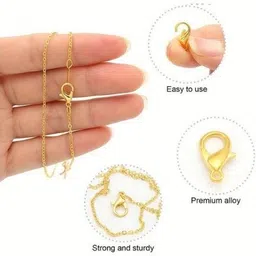navjai Jewelry Making Lobster Clasp Hook for Necklace & Bracelet/Finding Fastener 50Pcs image 4
