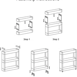 stormmi Plastic Kitchen Trolley image 3