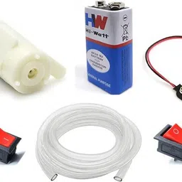 Science Project Mini water pump with pipe / 9v Battery /Fan for Students Educational Electronic Hobby Kit-image-8