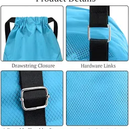 syga Small 15 L Backpack Drawstring Backpack for Gym, Yoga, Running, Swimming, Camping, Travel Bag image 3