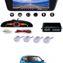 maties 7inch Full HD LED Car Video Monitor+Reverse Car Parking Sensor White-147 Multicolor LED-picture-11