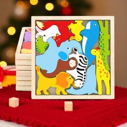 vhd Multicolor Wooden Animal Puzzle – Fun & Educational Toy for Kids AW54-picture-16
