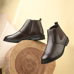 maflo Men Chelsea Slip-On Synthetic Leather Comfortable Boots For Men High Tops For Men-picture-43