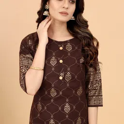 ketaki fashion Women Printed Cotton Blend Straight Kurta image 5
