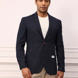 mr bowerbird Men Self Design Single Breasted Casual Blazer image 3