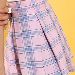 tokyo talkies Women Checkered Skorts Multicolor Skirt image 5