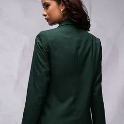 tokyo talkies Women Solid Single Breasted Casual Blazer image 2