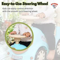 ayaan toys Monkey Face Ride On Push Car for Kids Steering Wheel Backrest Indoor Outdoor Rideons & Wagons Non Battery Operated Ride On image 4