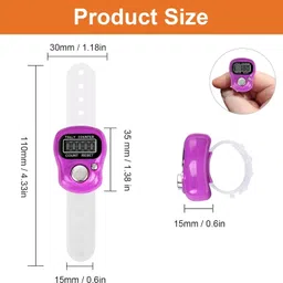 uniqon (5 Pcs) Digital 5-Digit Chanting Mantra Finger Tally Counter For Naam/Mala Japa Digital Tally Counter image 4