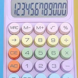 chhogli 12430 12 Digit Large LCD Display And Big Round Buttons, Colored Electronic Calculator BasicCalculator-picture-13