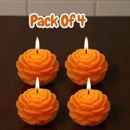 ecomhaven Rose Flower Shape Decorative Candle for Home, Festival & Parties Candle-picture-16