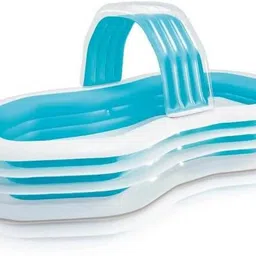 kindertales 57198 Swim (IND*68) Center Family Cabana Pool 310 X 188 X 130 Cm Blue Inflatable Swimming Pool-picture-28