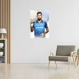 dumdic 30 cm Hardik Pandya A4 Strong Self Adhesive Sticker image 2