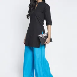 GRACIT Women Blue & Red Pack of 2 Printed Flared Knitted Ethnic Palazzos image 5