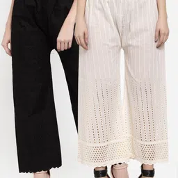 Miaz Lifestyle Women Pack of 2 Knitted Palazzos-image-65