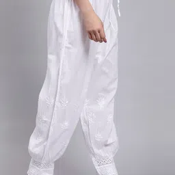 Seva Chikan Floral Embroidered Lucknowi Chikankari Afgani Salwar image 3