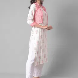 Dollar Missy Floral Printed Regular Kurta With Palazzos & Jacket image 5
