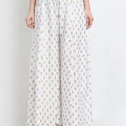 GRACIT Women Pack of  2 Ethnic Motifs Printed Flared Knitted Ethnic Palazzos image 4