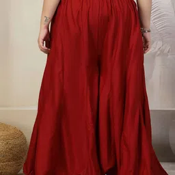 CLORA CREATION PLUS Women Flared Ethnic Palazzos image 4