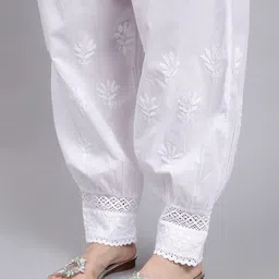 Seva Chikan Floral Embroidered Lucknowi Chikankari Afgani Salwar image 2
