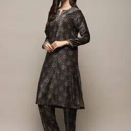 Biba Ethnic Motifs Printed Kurta With Palazzos image 5