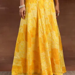 Libas Floral Printed High Low Tunic With Wide Leg Palazzos image 5