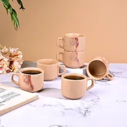 storepedia Pack of 12 Ceramic Tea Cups Set of 6 100ml Coffee Cup & Coffee Mug Set for Home, Office & Kitchen-picture-20