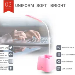 dwiza enterprise 3 Colour Mode Rechargeable, Flexible Gooseneck LED Study/Desk Table Lamp image 4